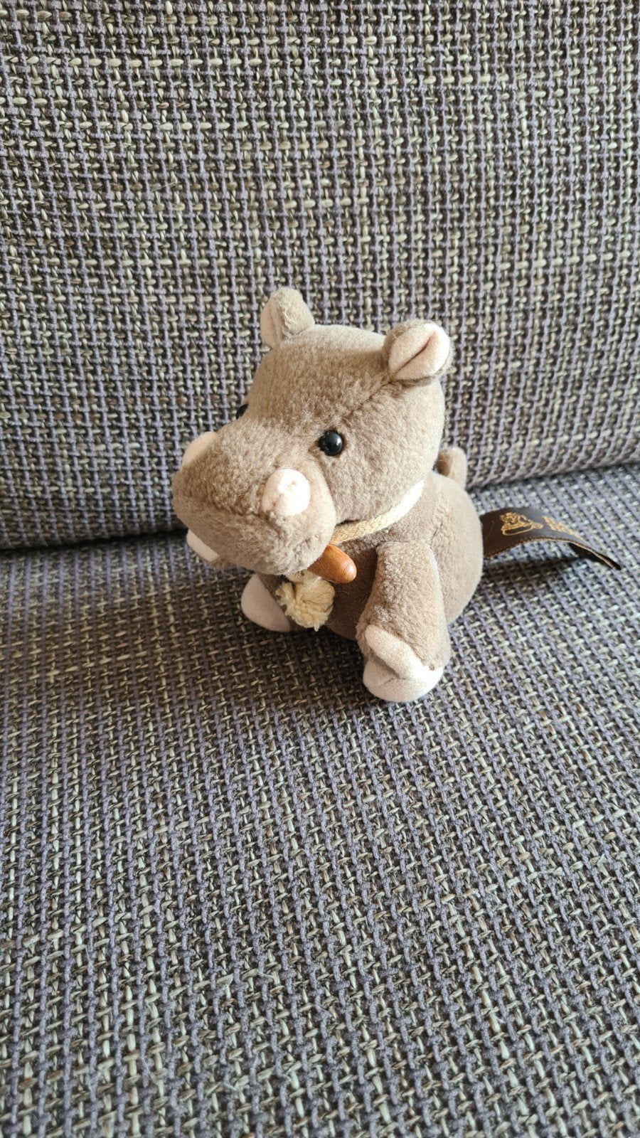Happy Horse Nijlpaard Knuffel - Zo goed als nieuw, Ophalen of Verzenden, Klein (minder dan 20 cm), Bruin, Overige typen