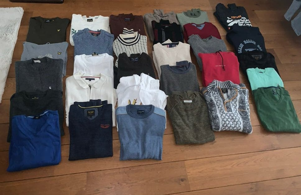 Partij Heren Merkkleding truien 40 stuks, Ophalen of Verzenden, Zo goed als nieuw, Overige maten