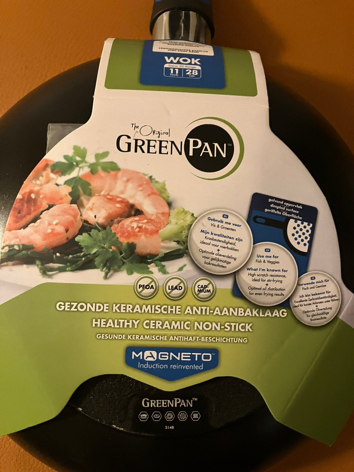Nieuwe GreenPan wok PFAS-vrij gezond koken Green Pan NIEUW, Ophalen of Verzenden, Nieuw, Wok