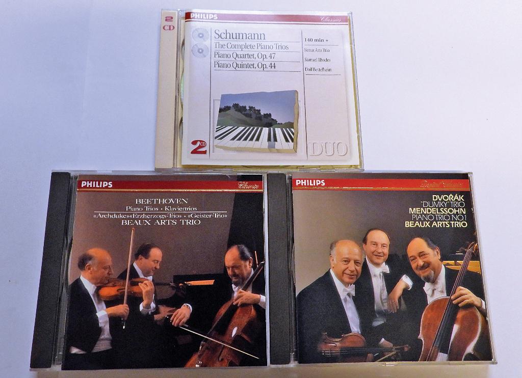 4 CD Beaux Arts Trio Beethoven Schumann Dvorak Philips Germ., Ophalen of Verzenden, Romantiek, Gebruikt, Kamermuziek
