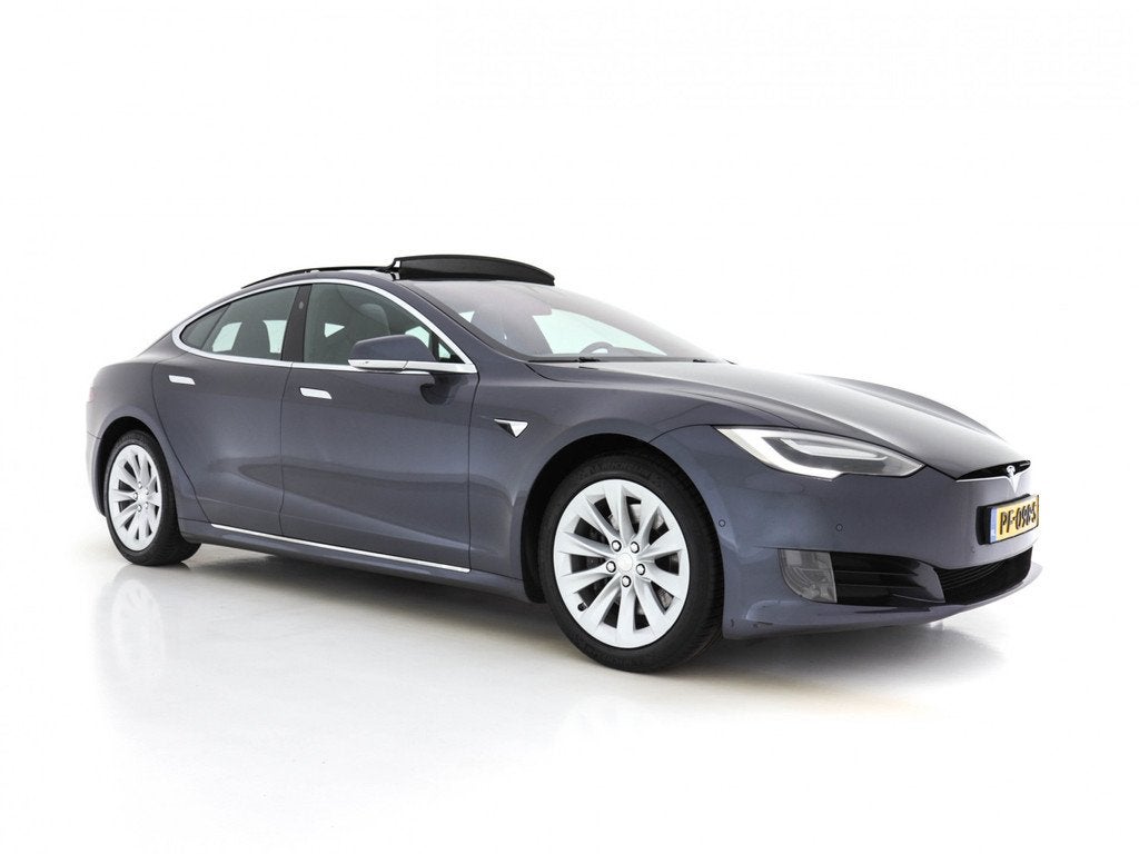 Tesla Model S 235 Kw Base [ 3-Fase-17kW ] {SoH-87%} (INCL-BT, Auto's, Tesla, Achterwielaandrijving, Gebruikt, Zwart, Automatische klimaatregeling