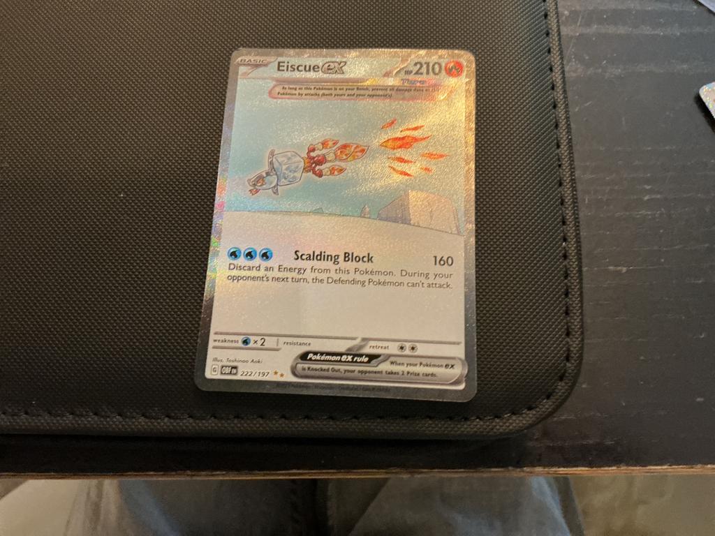 Eiscue ex 222/197 - Pokémon kaart, Ophalen of Verzenden, Zo goed als nieuw, Losse kaart, Foil