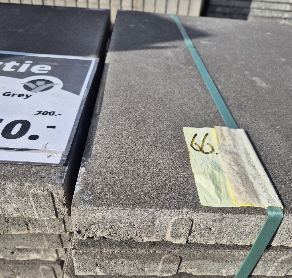 Tuintegel Beton Dark Grey 60x60x4cm 66st. 23.7m2, Nieuw, Ophalen of Verzenden, 10 m² of meer, Beton