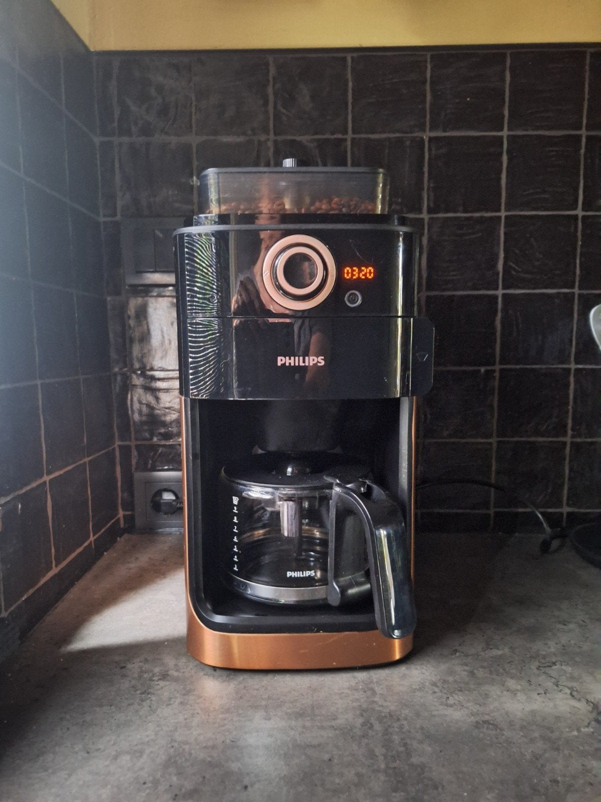 Philips HD7768 Bonen Koffiezetapparaat, Afneembaar waterreservoir, Gebruikt, 10 kopjes of meer, Koffiemachine