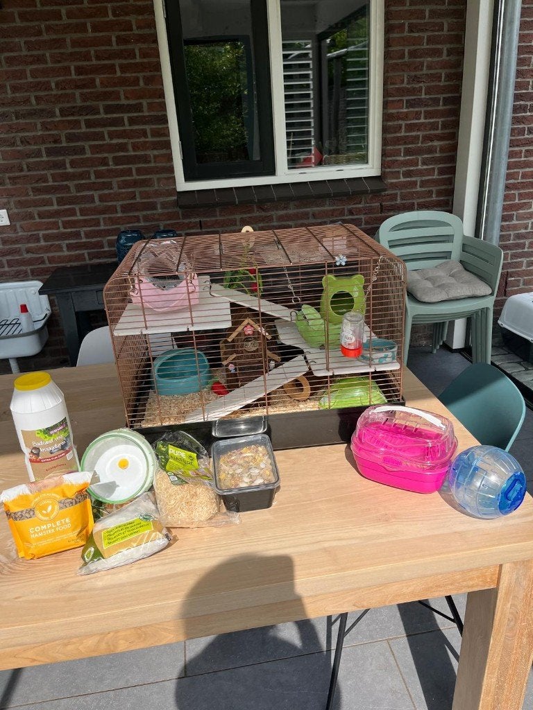 hamsterhok en vele extra's, Dieren en Toebehoren, Minder dan 60 cm, Kooi, Minder dan 75 cm, Ophalen of Verzenden