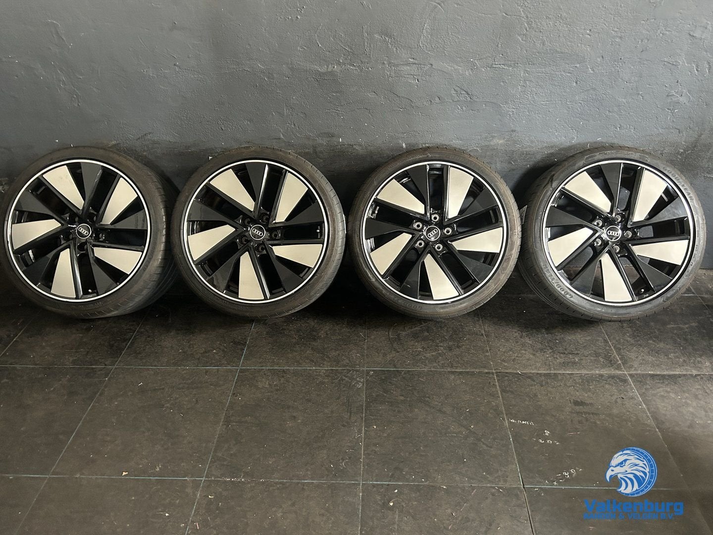 7mm! Originele Audi E-Tron GT RS FW 21 inch zwarte velgen br, Auto-onderdelen, Banden en Velgen, Gebruikt, -, 265 mm, -