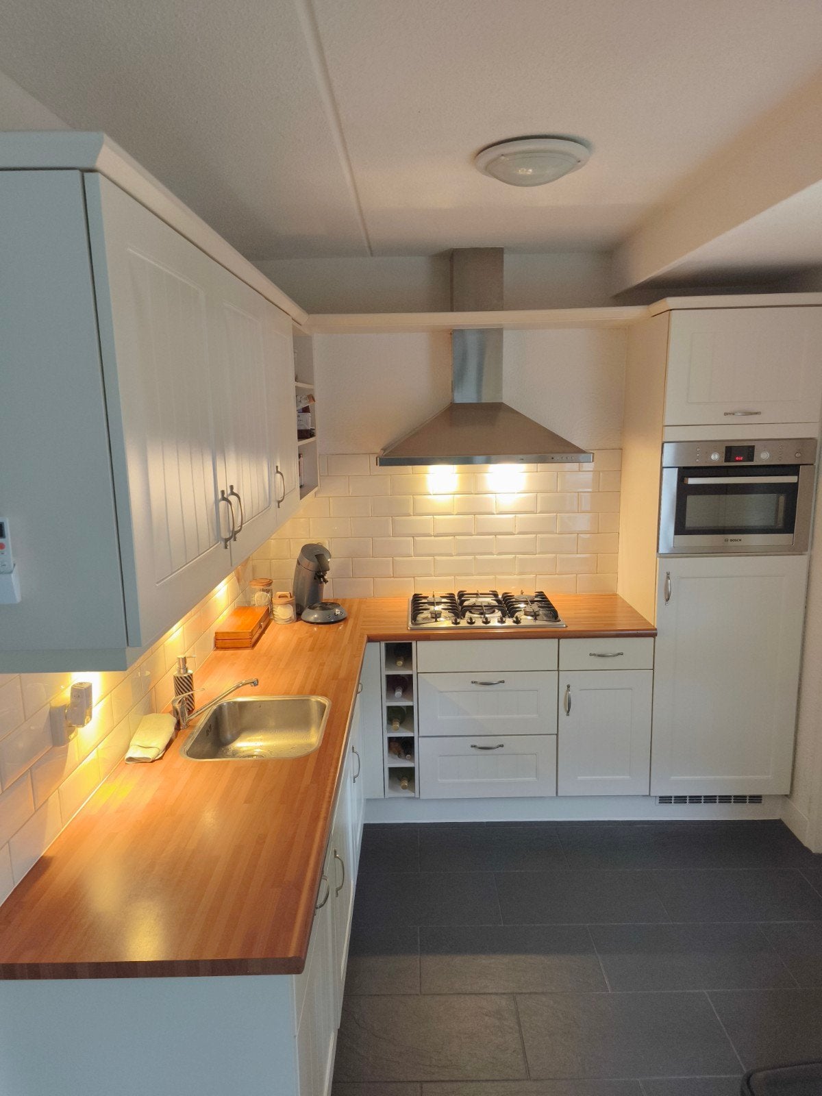 keuken, gebroken wit, Ophalen, Gebruikt, Wit, Hoekkeuken