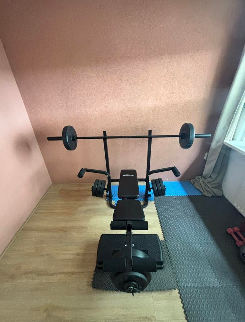 Fitness bank totaal SUPERDEAL!, Ophalen of Verzenden, Zo goed als nieuw, Borst, Fitnessbank