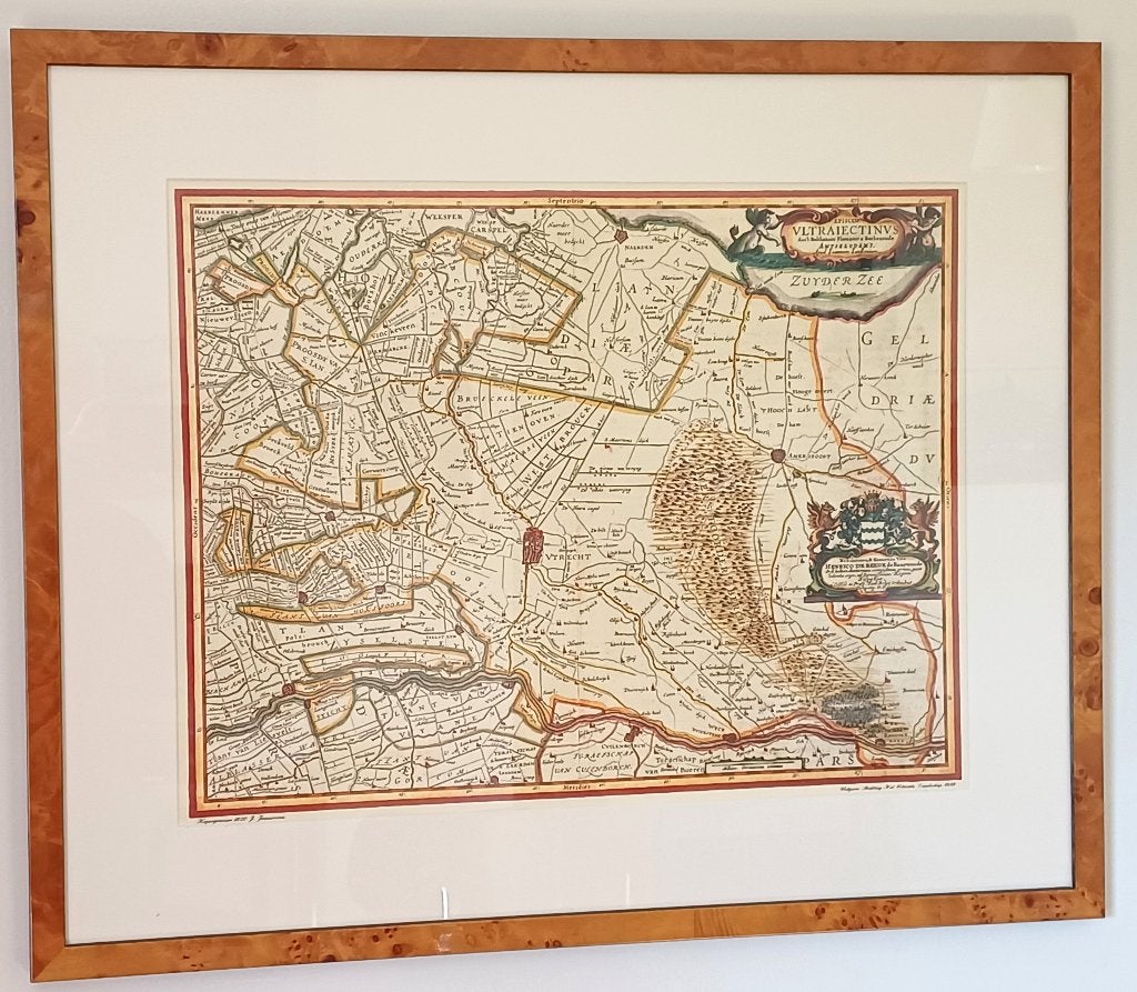 Kaart bisdom Utrecht 1650 Janssonius, Ophalen of Verzenden, 1800 tot 2000, Nederland, Landkaart