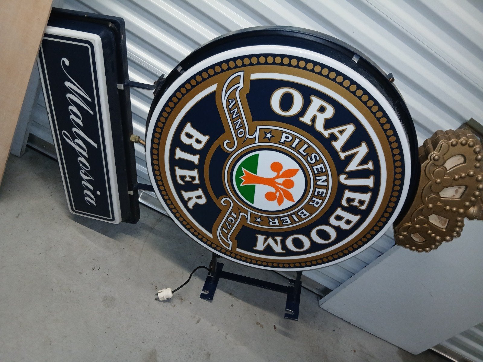 Oranjeboom Lichtbak - Vintage Reclamebord Bier, Ophalen, Gebruikt, Lichtbak of (neon) lamp