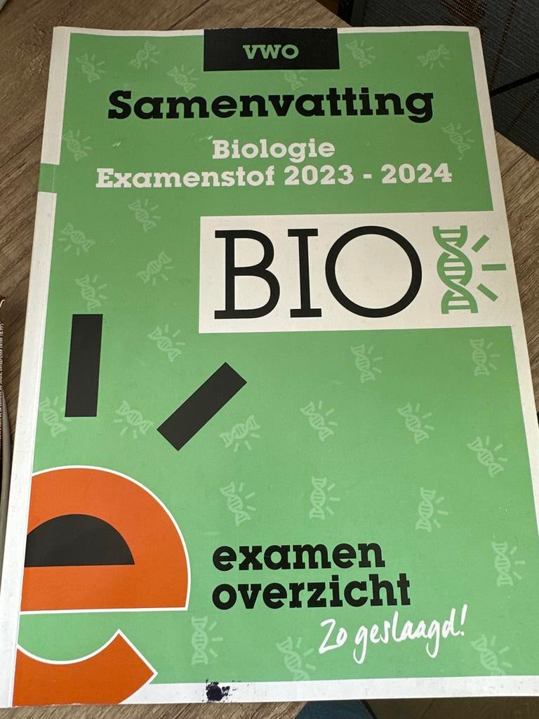 Samenvatting Biologie Examenstof VWO 2023 - 2024, Ophalen of Verzenden, Beta, Gelezen