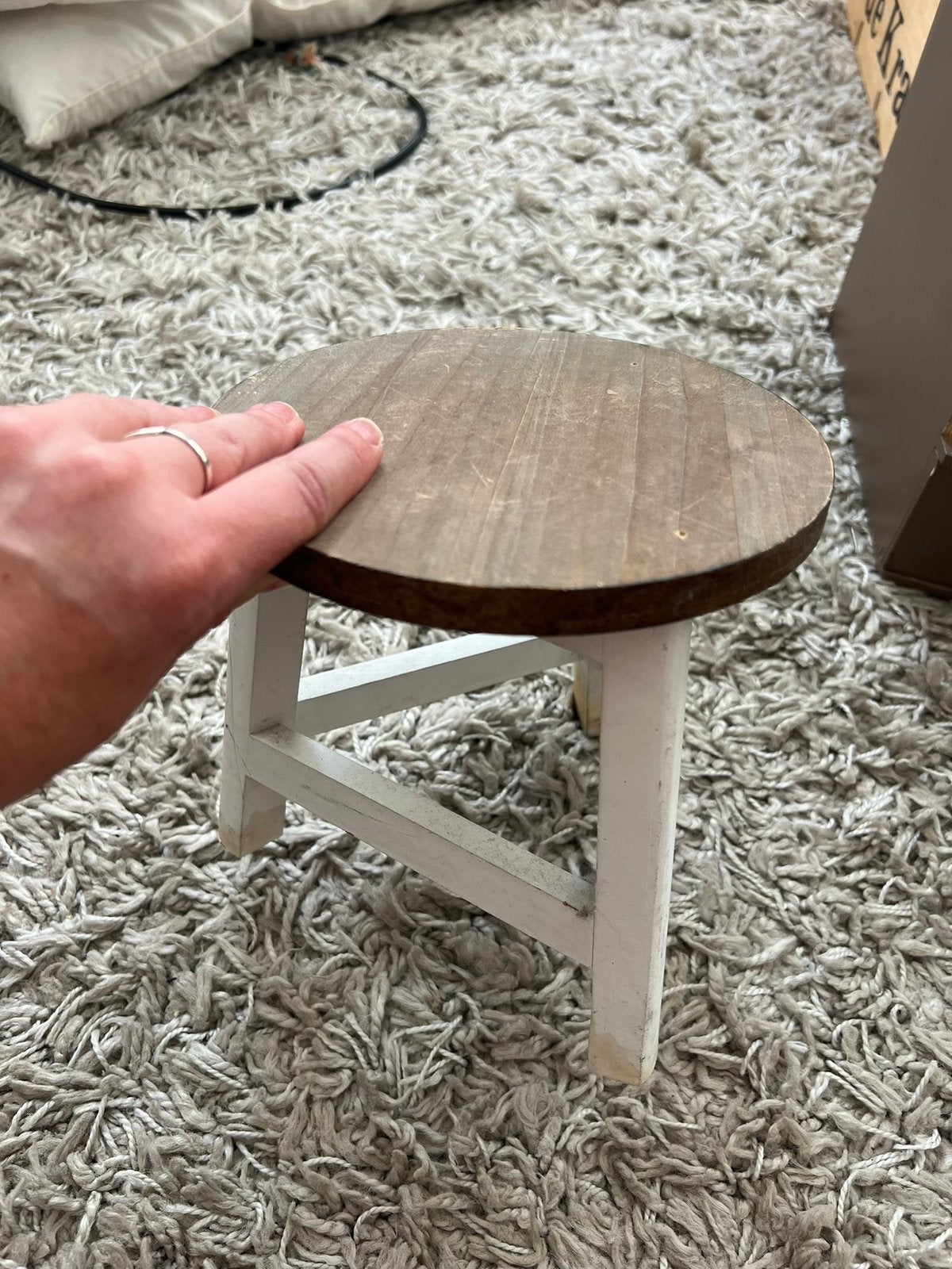 Mini table / plant stand, Ophalen, Zo goed als nieuw, Rond, 50 tot 100 cm