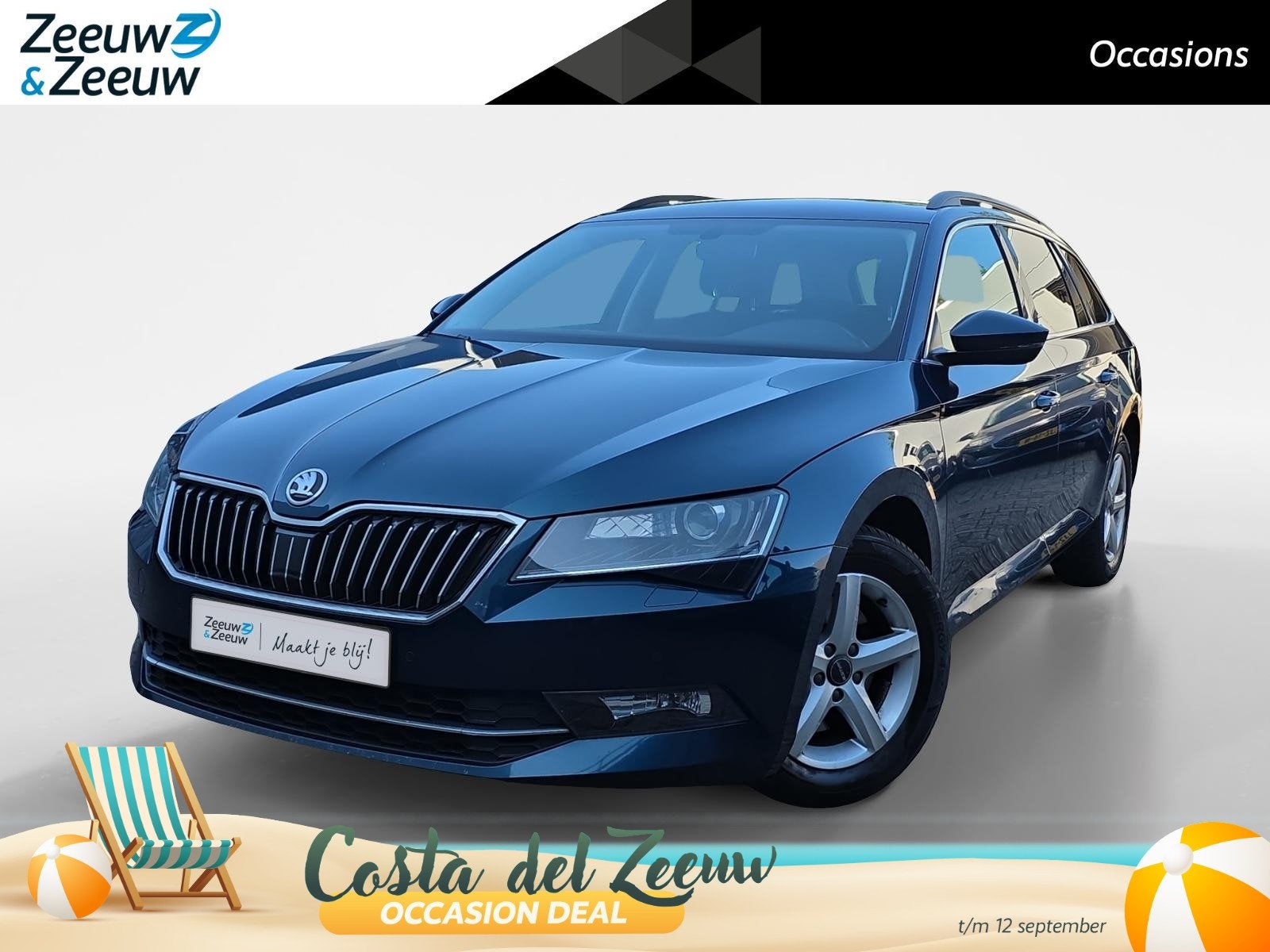 Skoda Superb Combi 1.4 TSI ACT Ambition Business | Trekhaak, Auto's, Skoda, Voorwielaandrijving, 12 maanden, Stof, Gebruikt