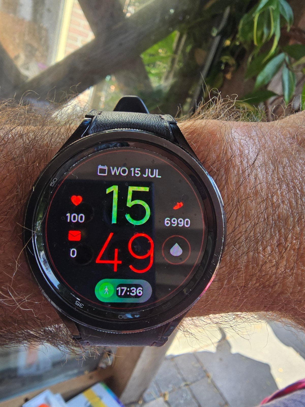 samsung watch 6 classic 43 mm, Sieraden, Tassen en Uiterlijk, Smartwatches, Ophalen of Verzenden, Zo goed als nieuw, Zwart, Android