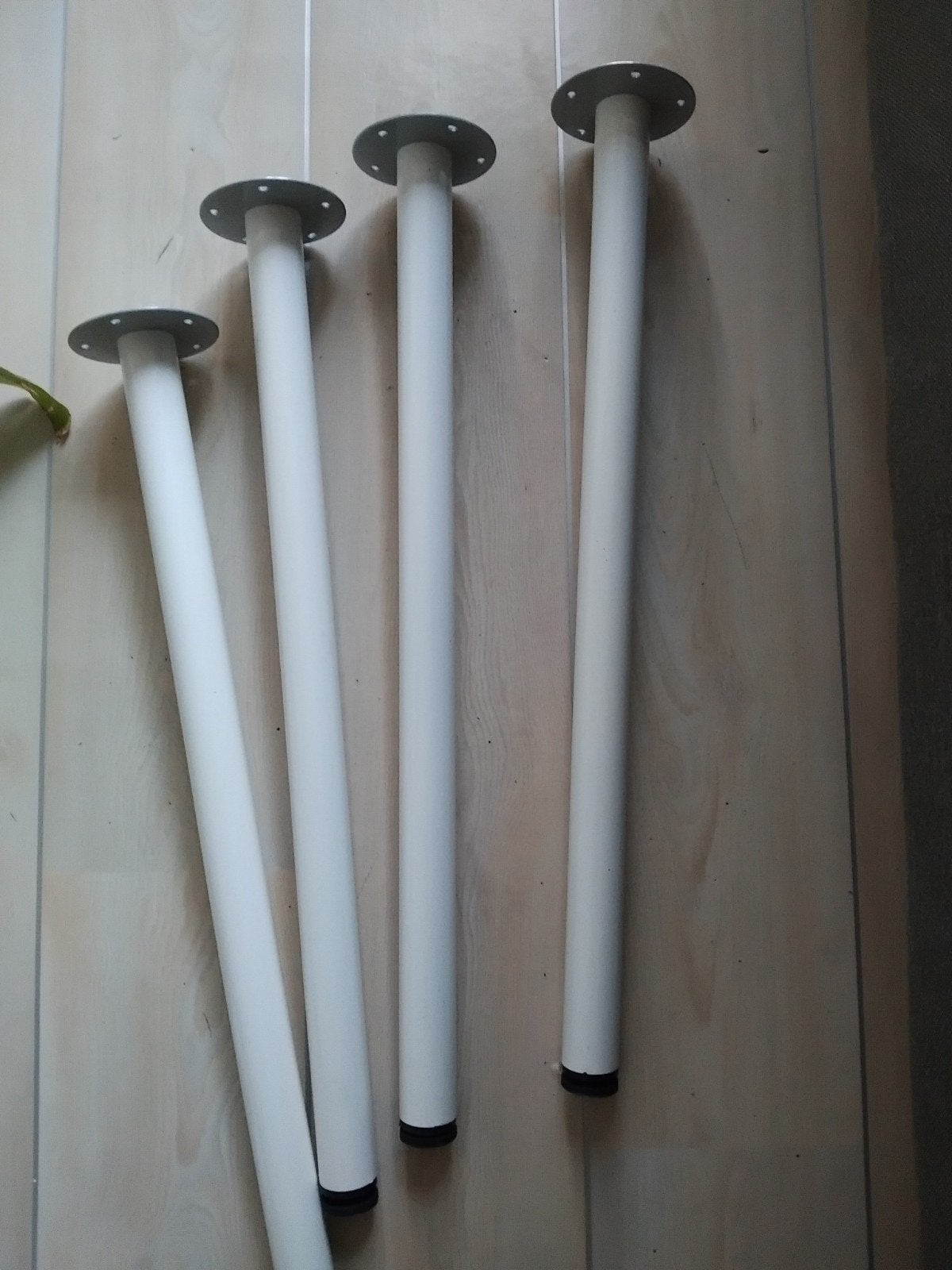 4 Ikea tafelpoten, wit, verstelbaar, Huis en Inrichting, Tafelonderdelen, Ophalen, Tafelpoot, Gebruikt, 50 tot 100 cm