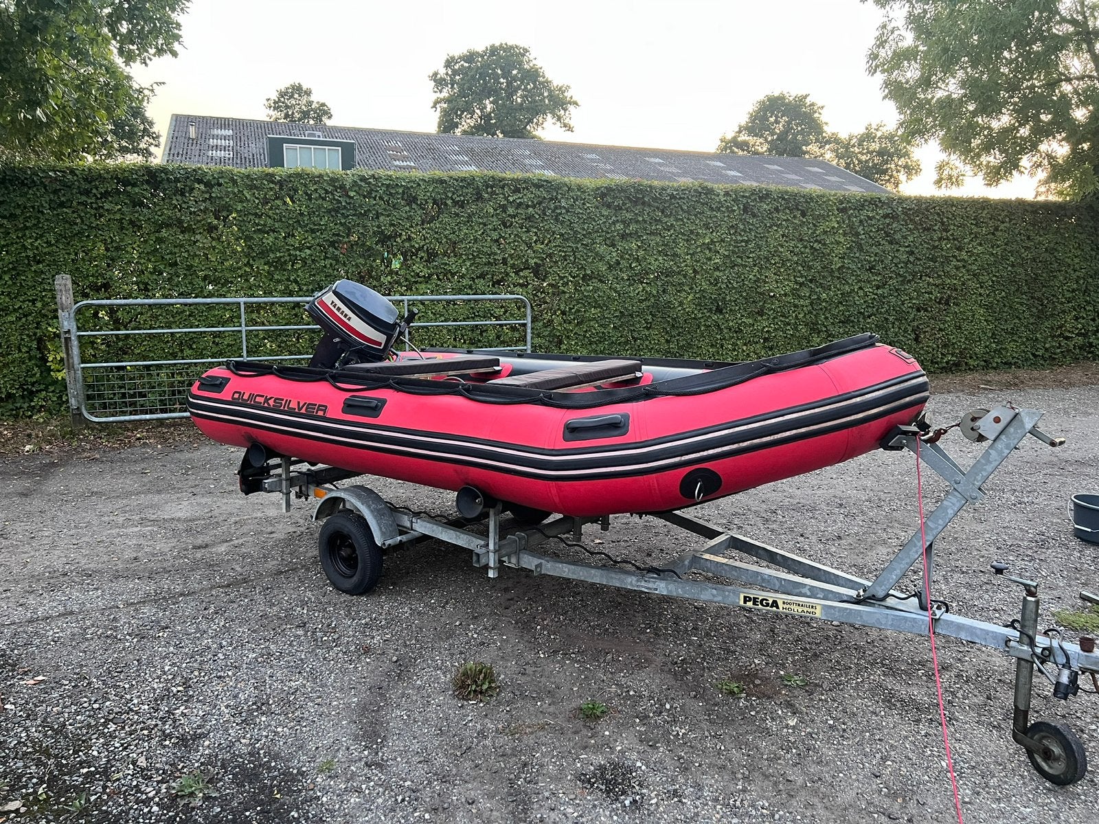 Quiksilver 380 met 15 pk 2 takt, Ophalen, Gebruikt, Yamaha, 20 cm