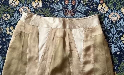 Turnover zijden rok maat 38, Maat 38/40 (M), Beige, Ophalen of Verzenden, Zo goed als nieuw