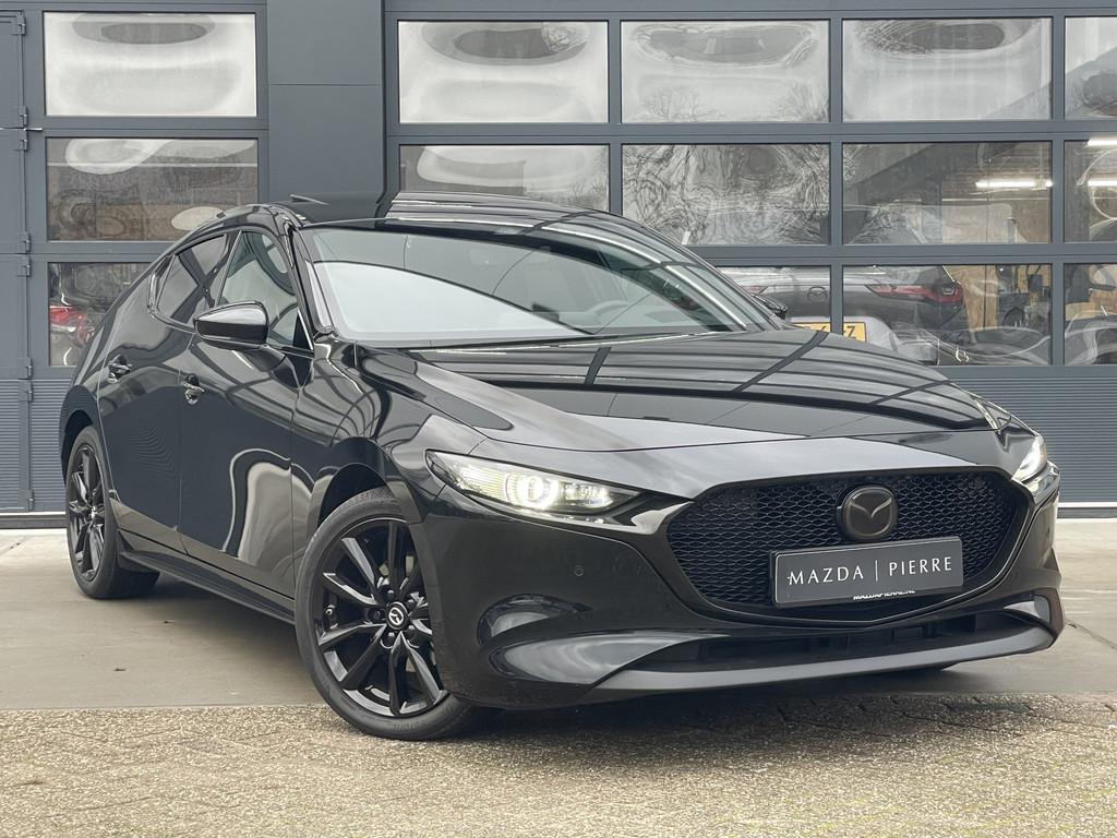 Mazda 3 2.0 e-SkyActiv-X M Hybrid 186 Exclusive-line | DESIG, Auto's, Voorwielaandrijving, Gebruikt, Overige brandstoffen, Zwart