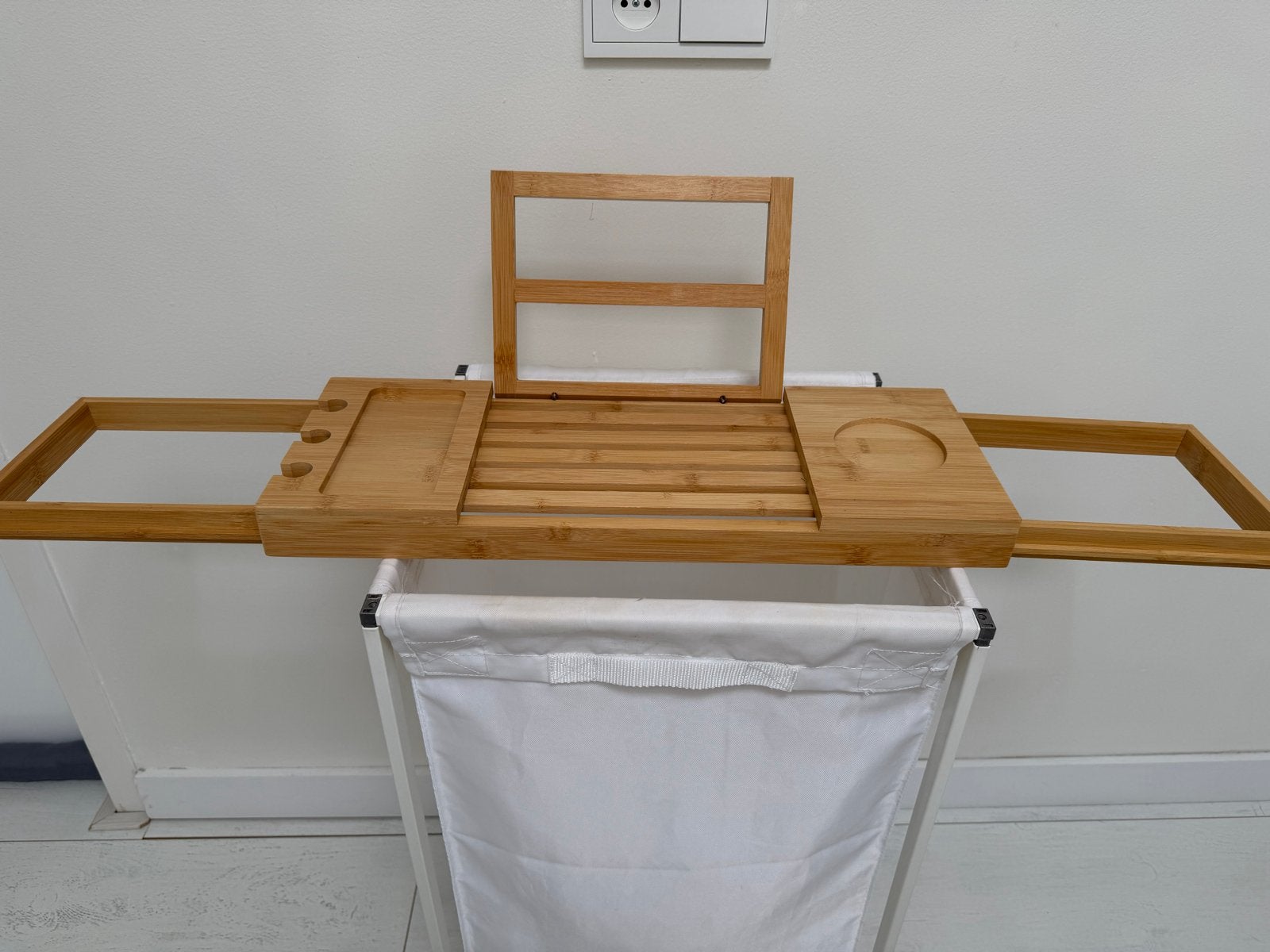 Bamboe badplank / badbrug - verstelbaar, Huis en Inrichting, Ophalen of Verzenden, Zo goed als nieuw, Bruin, Douche-accessoire