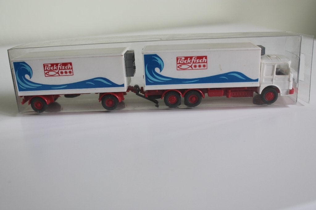 Wiking Man F90 koeltransporter met aanhanger, Ophalen of Verzenden, Zo goed als nieuw, Bus of Vrachtwagen, Wiking