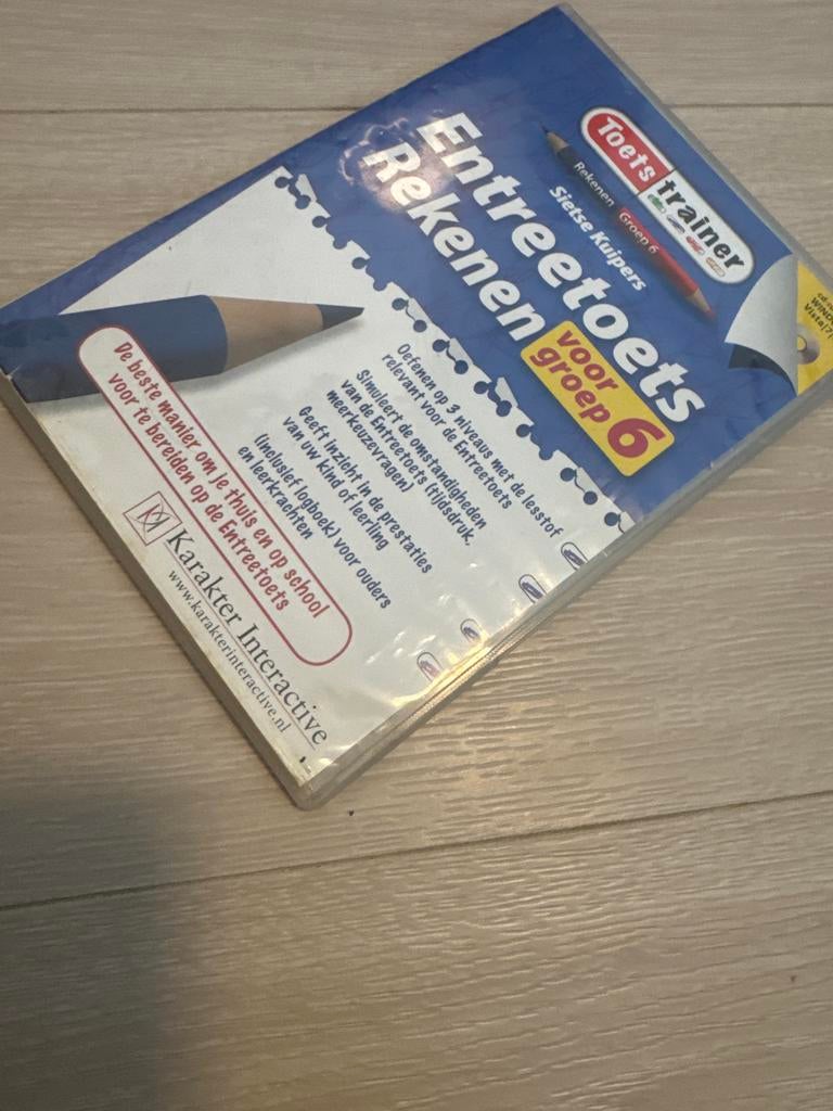 Toetstrainer Entreetoets Rekenen Groep 6, Computers en Software, Educatie- en Cursussoftware, Gebruikt, Wiskunde cursus, Windows