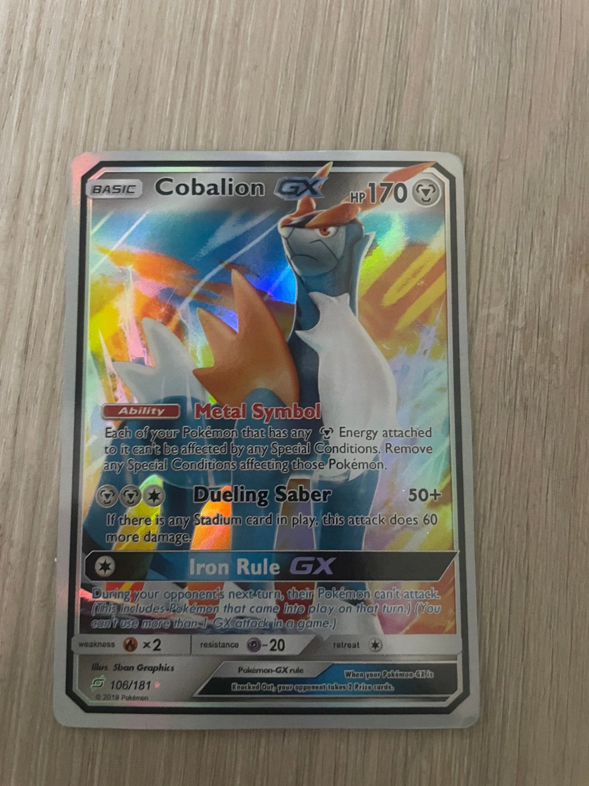Pokemon kaart Cobalion GX, Ophalen of Verzenden, Nieuw