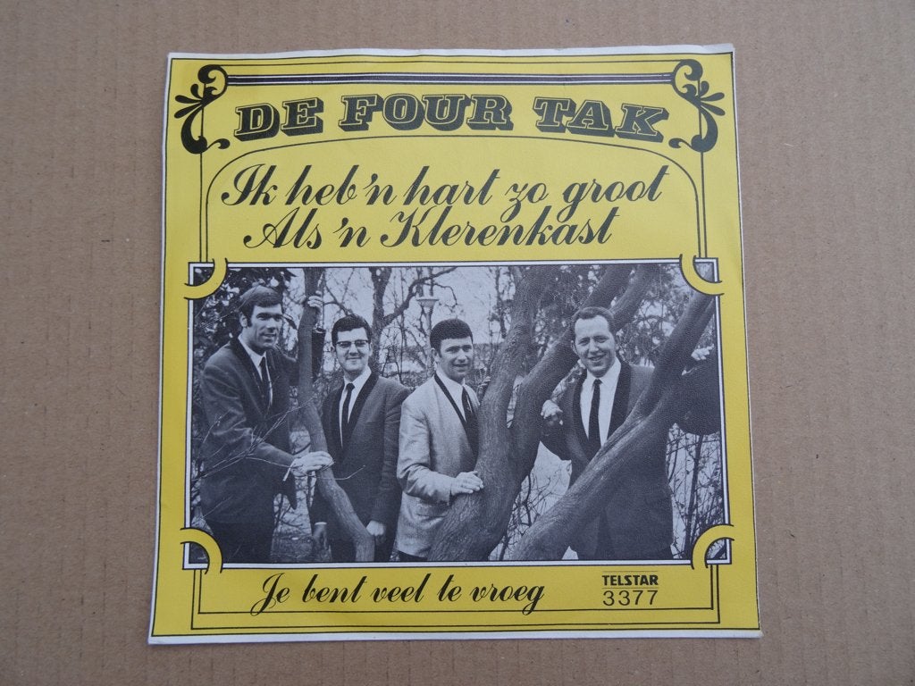 Telstar 3377 / Four Tak - Ik heb n hart / Veel te vroeg, 7 inch, Zo goed als nieuw, Nederlandstalig, Fotohoes