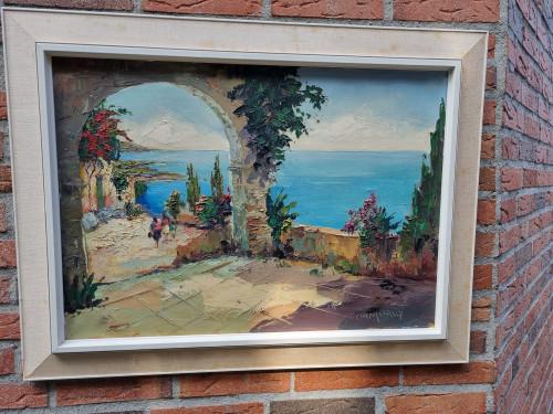 schilderij zeezicht in lijst camprio john bevort, Ophalen of Verzenden, 'T Olde Gre-j, Info@toldegrej.nl, Endepoelstraat 20f Didam