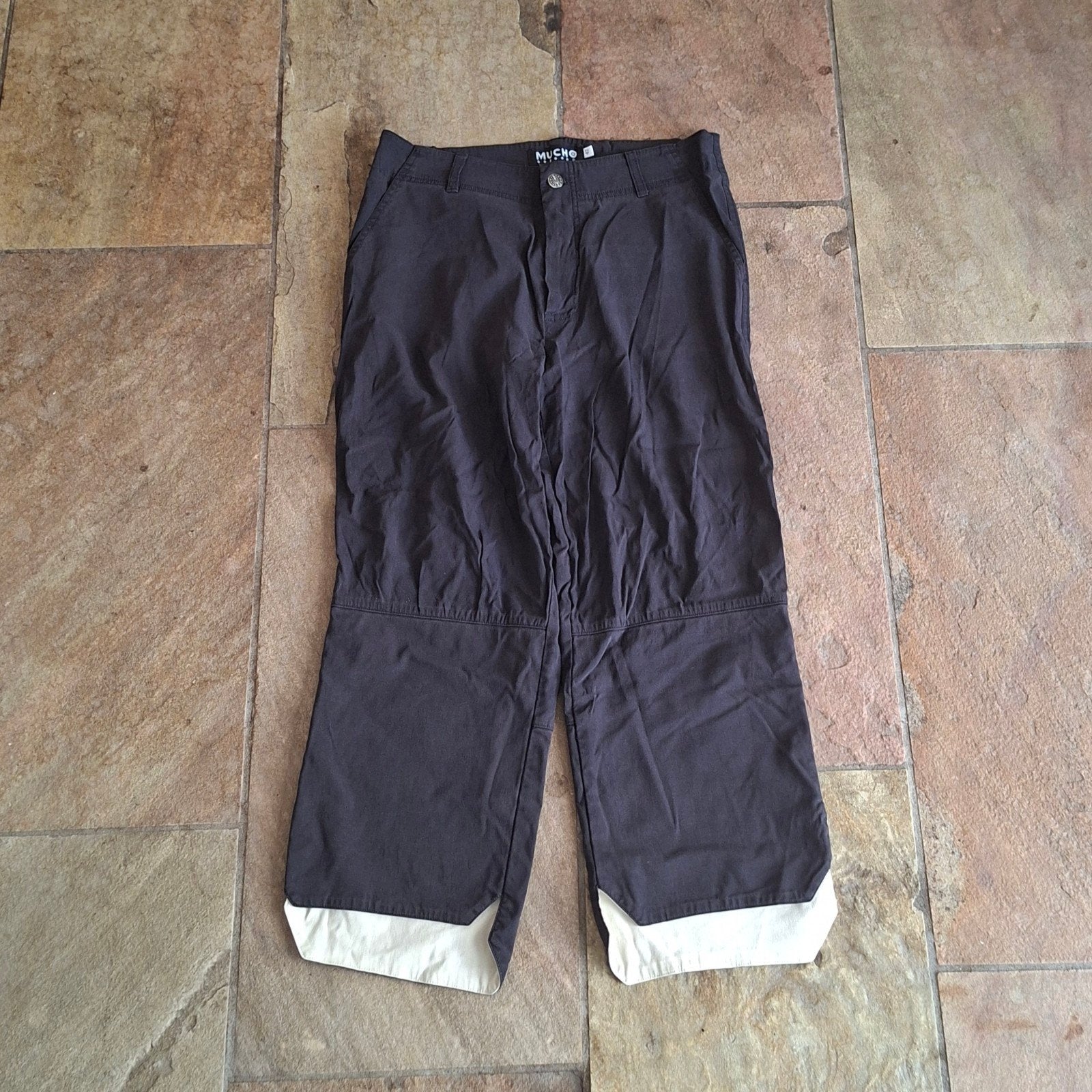 Vintage grijze broek Mucho maat 42, Kleding | Dames, Mucho, Ophalen of Verzenden, Maat 42/44 (L), Grijs