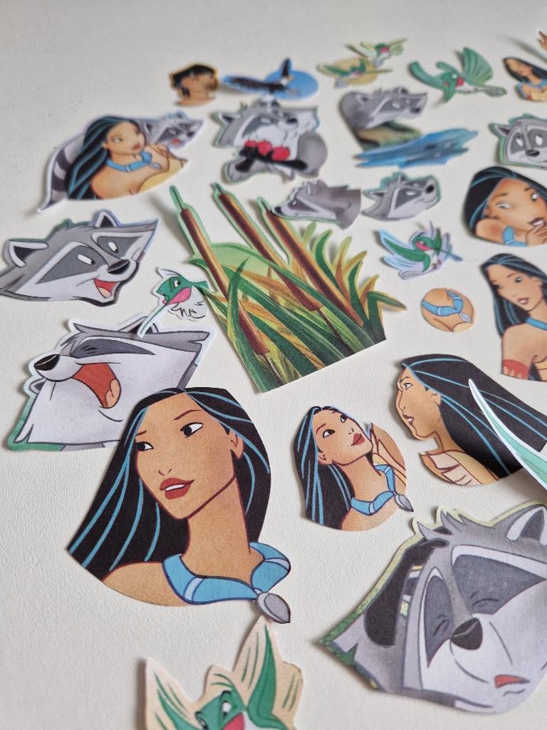 Disney - plaatjes voor journal, scrapbook, knutselen - Poca., Verzenden, Pocahontas of Kl. Zeemeermin, Nieuw, Papier, Kaart of Schrift