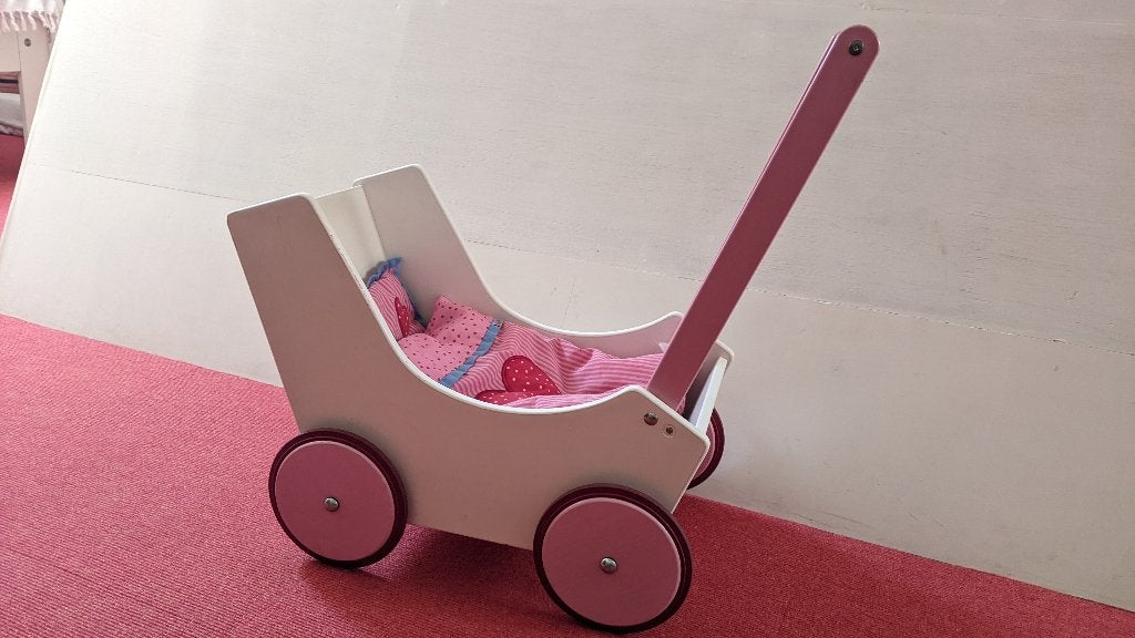 Haba poppenwagen van hout, Ophalen, Gebruikt, Duw- of Trekspeelgoed