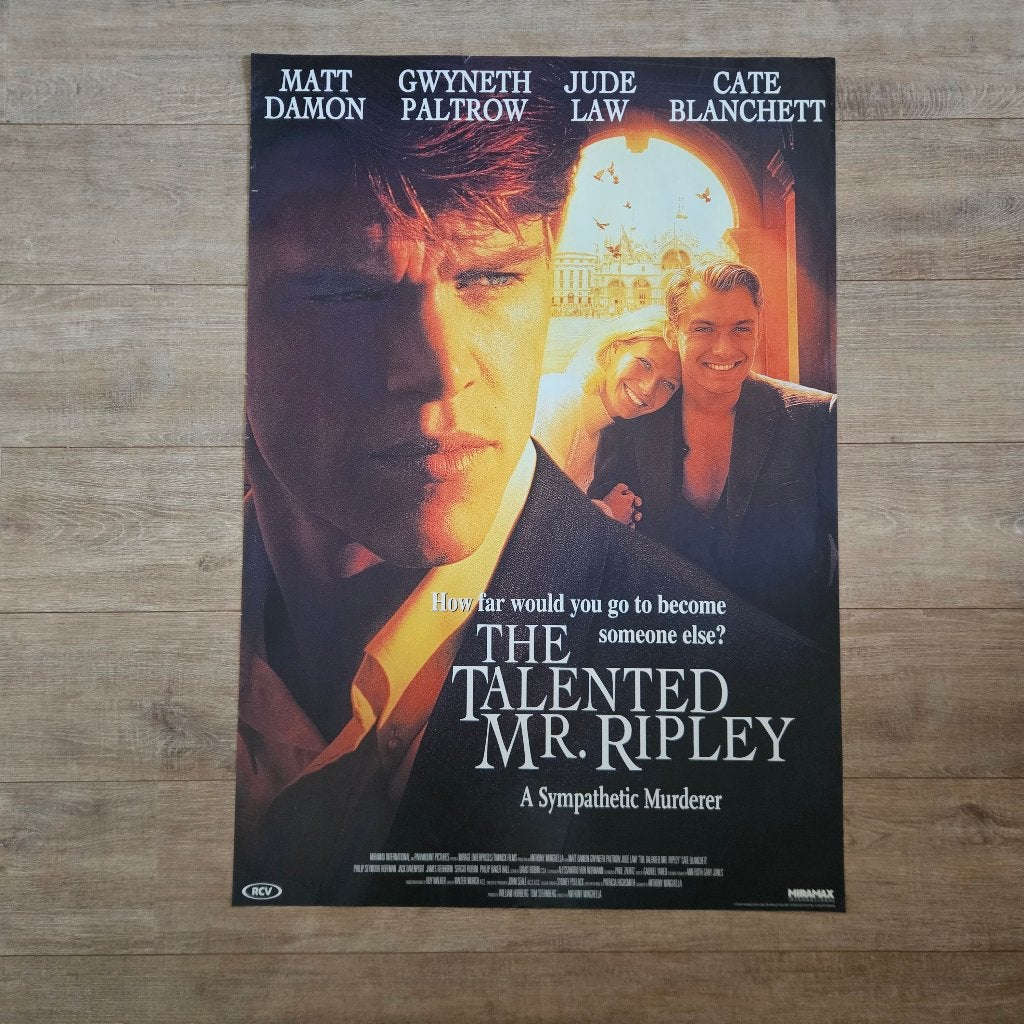 Originele Bioscoopposter The Talented Mr. Ripley – 70x100 cm, Ophalen of Verzenden, Zo goed als nieuw, A1 t/m A3, Film en Tv