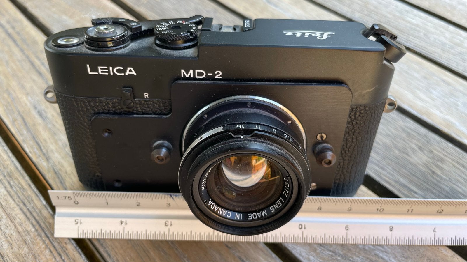 Leitz Leica MD-2 camera - Onderkant ontbreekt, Verzenden, Niet werkend, Spiegelreflex, Leica