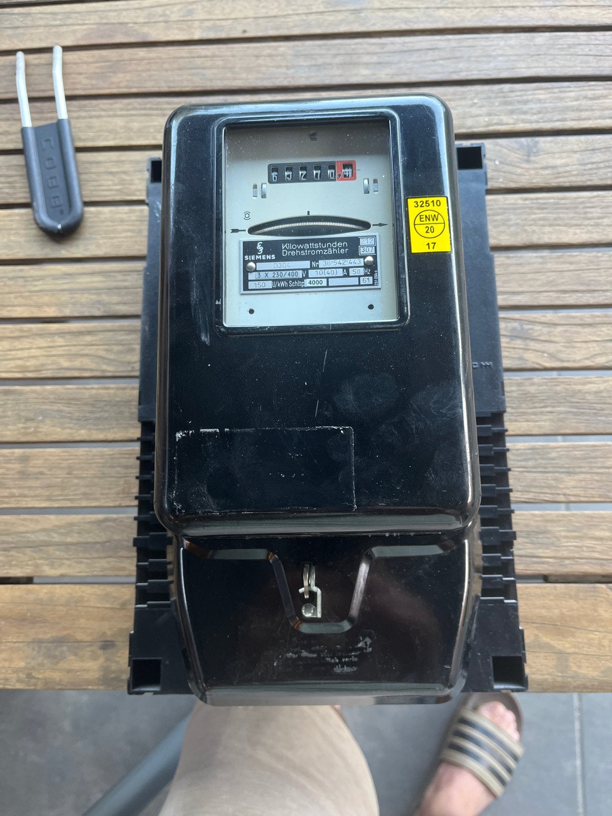 Siemens Kilowattuurmeter - Drenstromzähler, Ophalen of Verzenden, Gebruikt, Overige typen