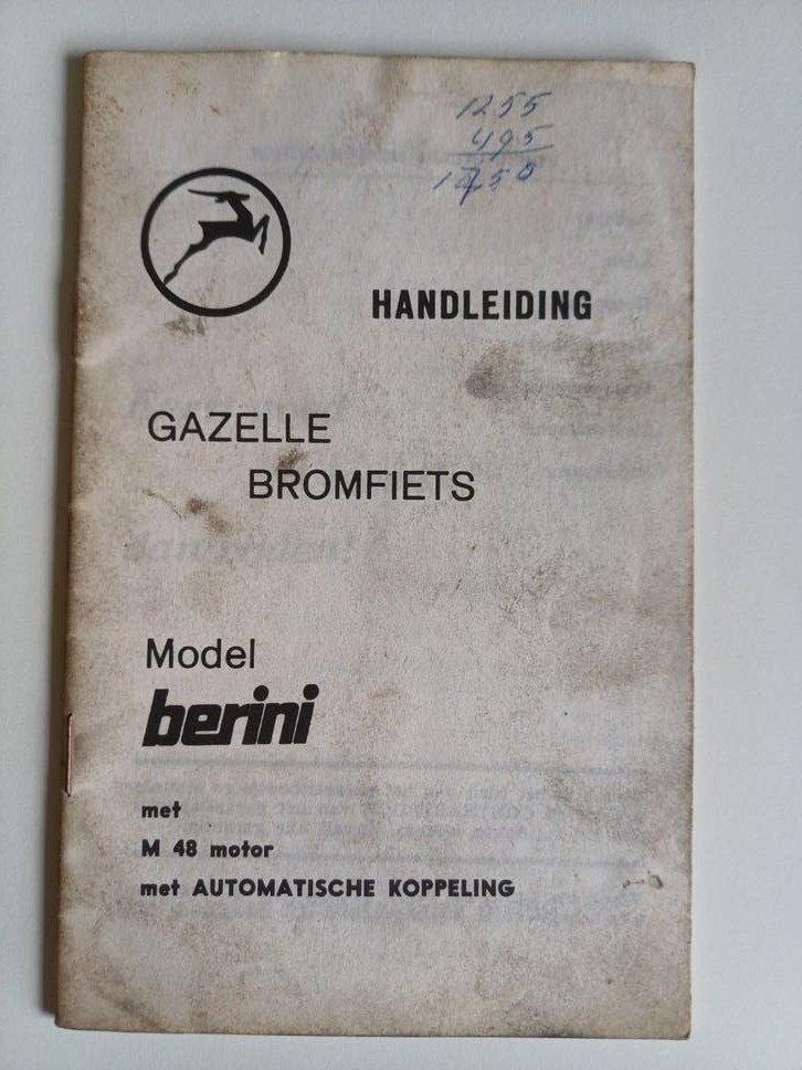 Handleiding Gazelle  Berini M 48 motor, Ophalen of Verzenden, Gebruikt