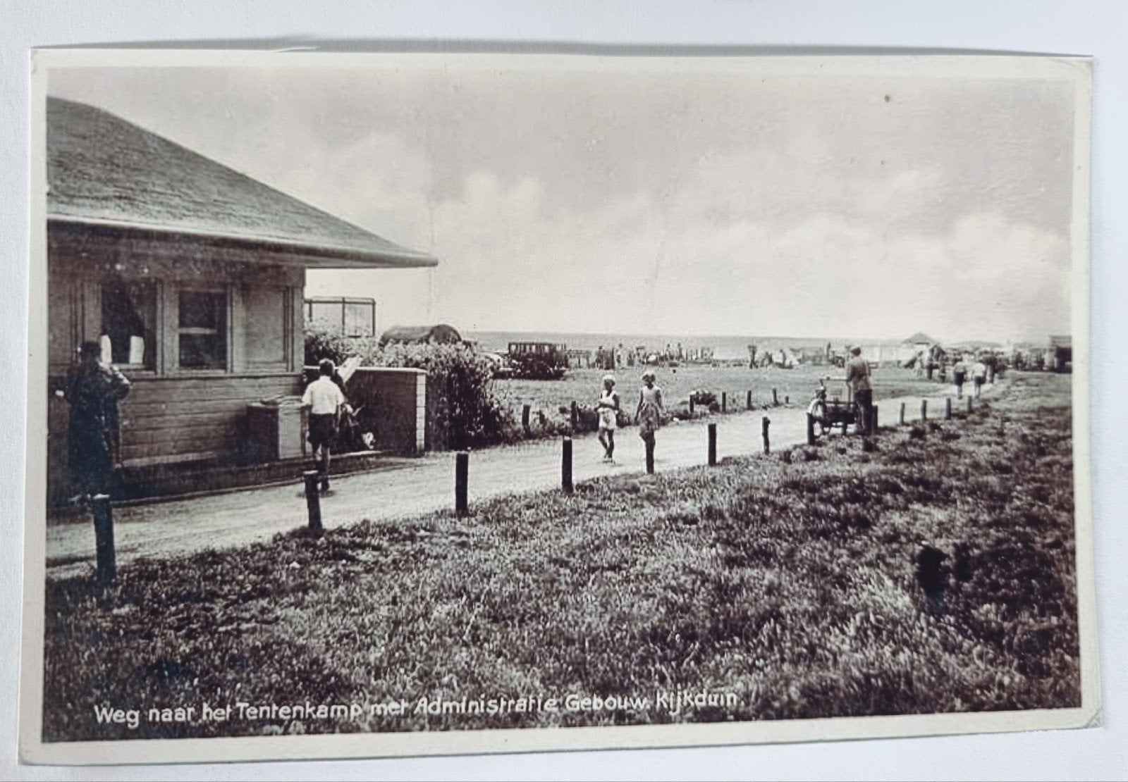 623)Kijkduin Camping: Weg naar het tentenkamp (623), Ophalen of Verzenden, 1960 tot 1980, Zuid-Holland
