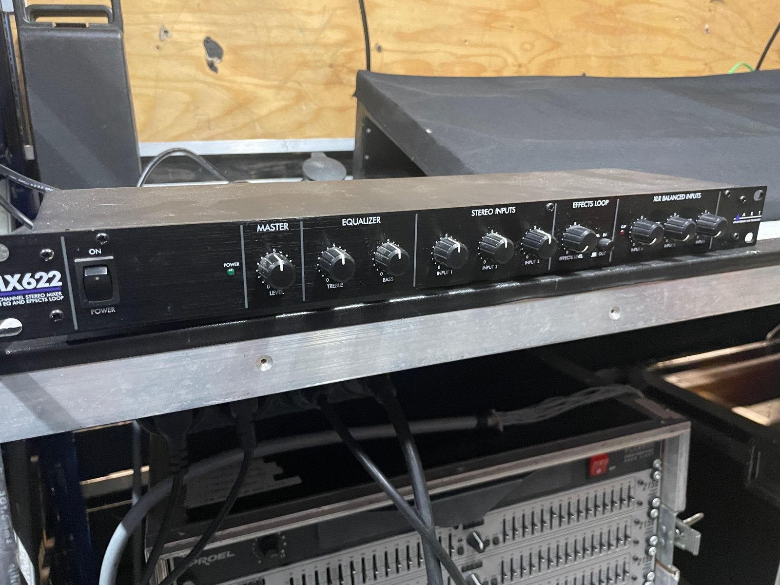 ART MX622 19 inch Mengpaneel met 3 Mics (48v) en 3 lines, Ophalen, Gebruikt, Minder dan 5 kanalen, Microfooningang