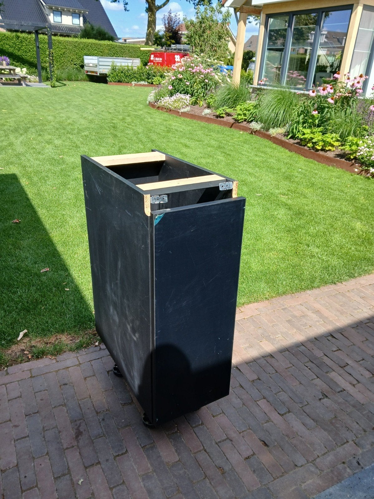 Keukenkastje met 2 schapjes zwart, Huis en Inrichting, Keuken | Keukenelementen, Ophalen, Zwart, 50 tot 100 cm, Minder dan 100 cm