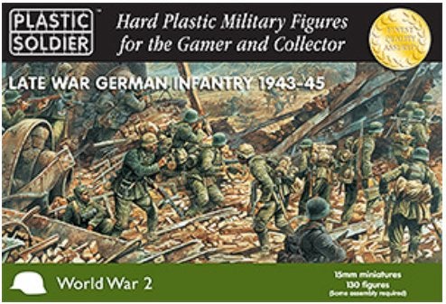 2x 15mm Late war German Infantry 1943-45 PSC, Flames of War, Hobby en Vrije tijd, Ophalen of Verzenden, Zo goed als nieuw, Historisch