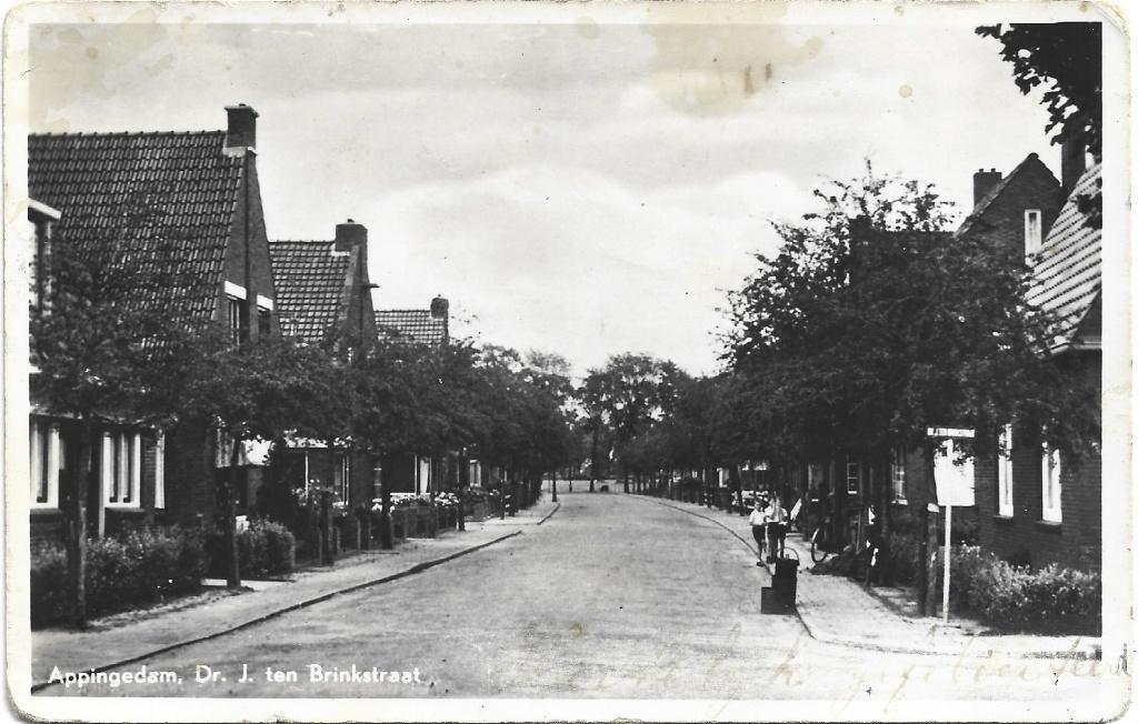 Appingedam;  Dr. J. ten Brinkstraat, Verzenden, 1940 tot 1960, Gelopen, Groningen
