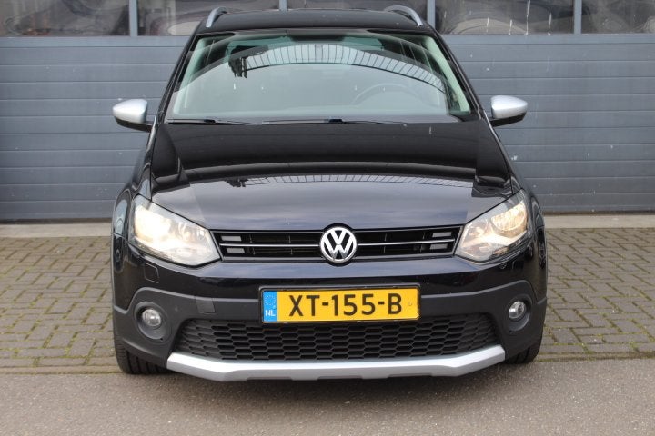 Volkswagen Polo 1.2 TSI Aut. Cross APK 4/2027 Airco, Cruise,, Euro 5, Stof, Zwart, Zwart