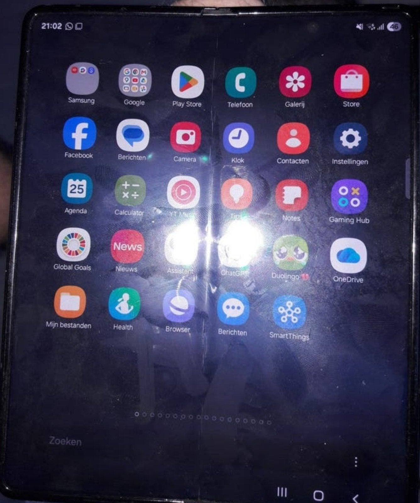Samsung fold 3 werkt nog goed met defect, 256 GB, Ophalen of Verzenden, Zwart, Galaxy Z Fold