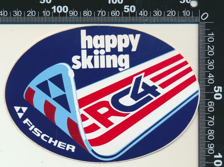 Sticker: Fischer - Happy skiing, Verzenden, Zo goed als nieuw, Sport