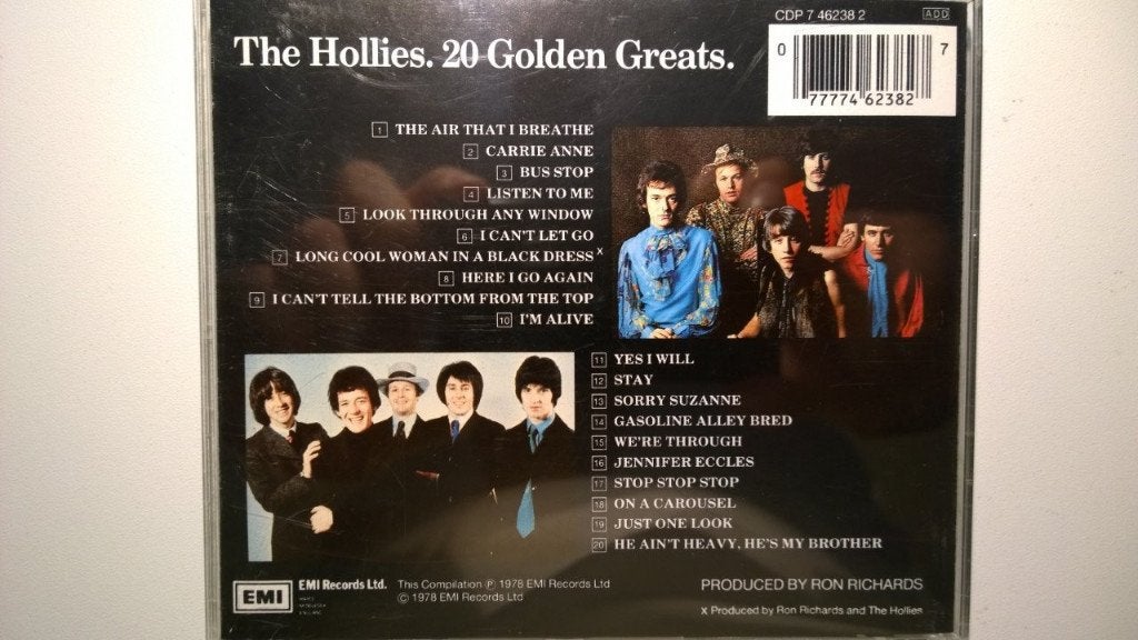 The Hollies - 20 Golden Greats, Ophalen of Verzenden, Zo goed als nieuw, Poprock, Album