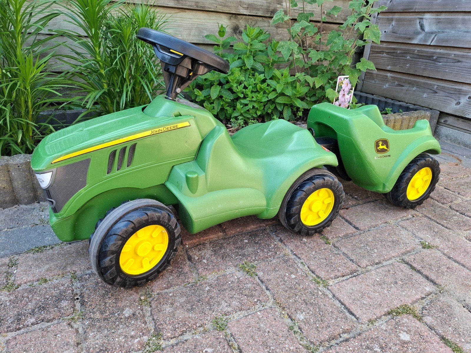 John Deere looptractor met aanhanger, Kinderen en Baby's, Ophalen, Gebruikt, Loopvoertuig