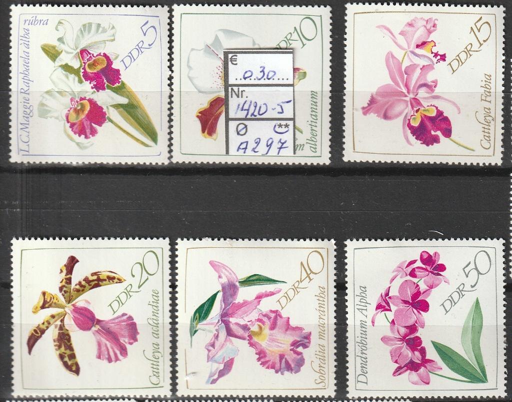 DDR Orchideeën Michel 1420-5 nr.A297p, Verzenden, DDR, Postfris