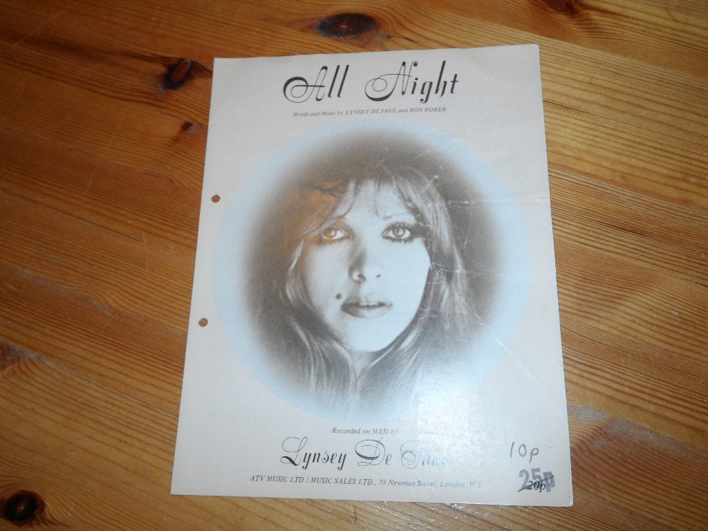 All night - lynsey de paul / ron roker, Gebruikt, Gitaar, Ophalen of Verzenden, Artiest of Componist