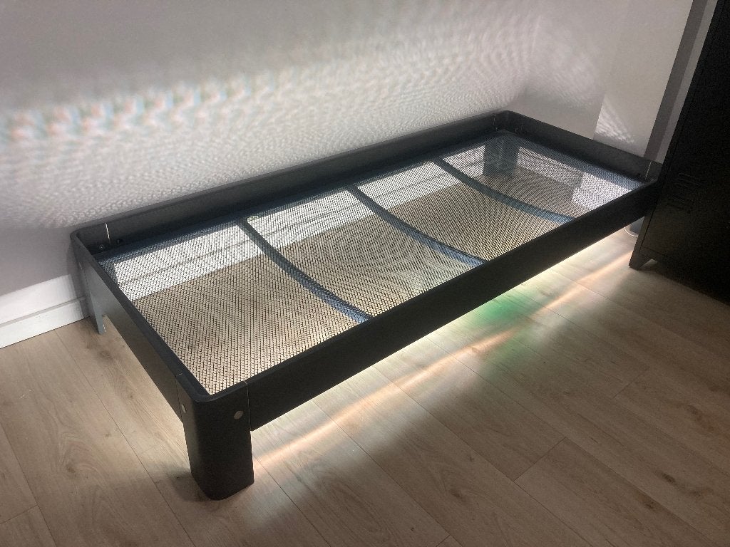 Auping Auronde 220x90 met Auping spiraalbodem, Ophalen, Gebruikt, 90 cm, Eenpersoons