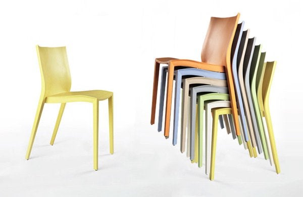 Philippe Starck Slick Slick design stoel wit / oranje, Kunststof, Gebruikt, Design, Ophalen of Verzenden