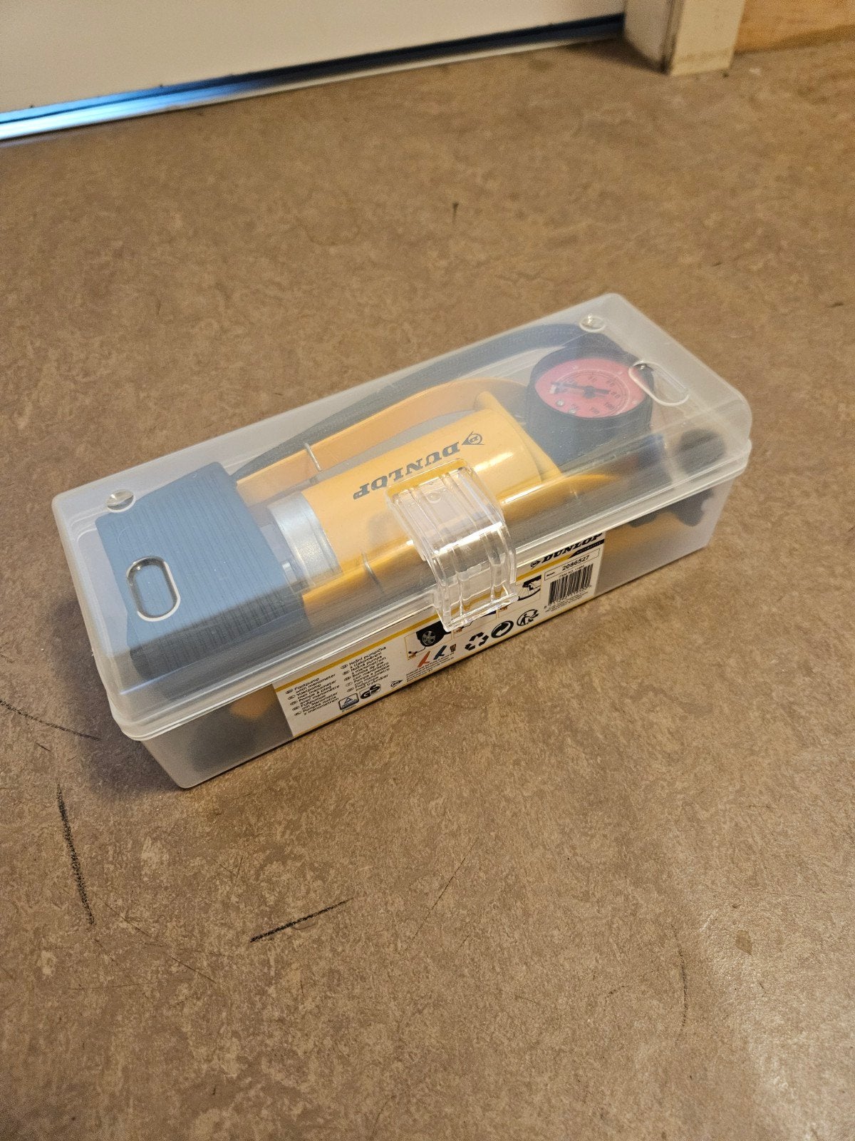 Dunlop Voetpomp met Drukmeter - Nieuw in Doos, Ophalen of Verzenden, Drukmeter, Nieuw